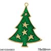 New Years Lucky Charm Christmas Tree with Enamel 78x58mm