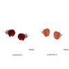 Σκουλαρίκια Ασημένια 925 Καρφάκι με Τριαντάφυλλο 10mm