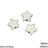 Casting Bead Star with Enamel 14mm and Hole 2mm