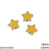 Μενταγιόν Χυτό Αστέρι με Σμάλτο 14mm και Τρύπα 2mm