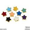 Casting Bead Star with Enamel 14mm and Hole 2mm