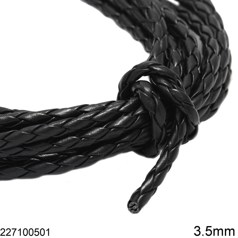 Imitation Leather Braided Cord 3.5mm