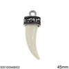 Tooth Pendant with Engraved Cap 45mm