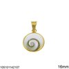 Silver 925 Pendant and Spacer Shivas Eye 16mm