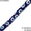 Plastic Evil Eye Bead 11.5x10mm with Hole 2.4mm