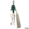 Γούρι Διακοσμητικό Μακραμέ Δέντρο, Χυτό Κλειδί & Φούντα 31cm