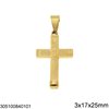 Stainless Steel Cross Pendant with Pray 3x17x25mm