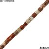 Jasper Rodelle Beads 4x4mm