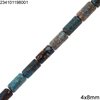 Jasper Tube Beads 4x8mm