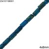 Jasper Tube Beads 4x8mm