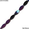 Glass 6gone Faceted Beads 6x10mm