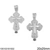 Silver 925 Pendant Cross with Screw 22-25mm