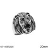 Silver 925 Ring Lion's Head 25mm