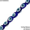 Plastic Evil Eye Bead 12.5x10mm with Hole 2.4mm
