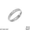 Stainless Steel Ring with Meander 4mm