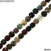 Semi Precious Stone Tube Faceted Beads 4mm