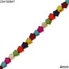 Howlite Star Beads 4mm, Multicolor
