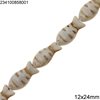 Howlite Fish Beads 12x14mm