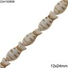 Howlite Fish Beads 12x14mm