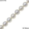 Shell Pearl Round Beads Pearl Coated Matte 6-10mm