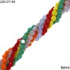 Glass Faceted Round Flat Bead 6mm