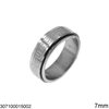 Stainless Steel Anxiety Ring 7mm