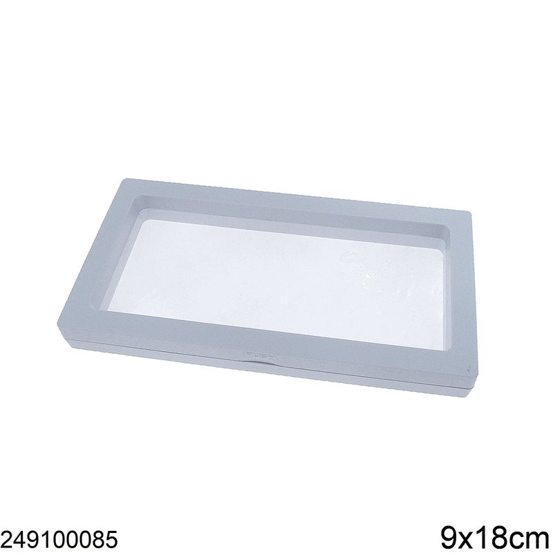 Plastic Rectangular Box with Transparent Layer 9x18cm