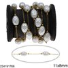 Stainless Steel Link Chain with Plastic Pearl Bead 11x8mm