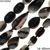 Druzy Agate Black Beads 14-40mm