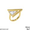 Δαχτυλίδι Ατσάλινο Τρίγωνα με Φίλντισι 18mm