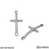 Stainless Steel Spacer Curved Cross 30-48mm