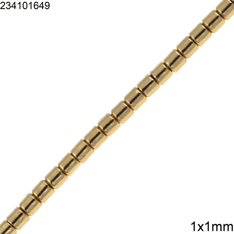 Hematite Tube Beads 1x1mm