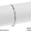 Stainless Steel Double Herringbone Chain Bracelet 2mm