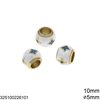 Stainless Steel Round Bead with Enamel 10mm