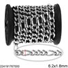 Stainless Steel Diamond Cut Figaro Chain 6.2x1.8mm