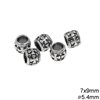 Silver 925 Bead with Cross 8-9mm