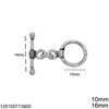 Silver 925 Toggle Clasp 16mm and Hoop 10mm