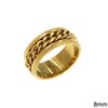 Stainless Steel Anxiety Ring with Chain 8mm