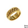 Stainless Steel Anxiety Ring with Chain 8mm
