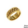 Stainless Steel Anxiety Ring with Chain 8mm