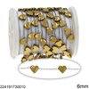 Stainless Steel Link Chain with Hematite Bead 6mm
