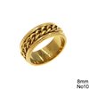 Stainless Steel Anxiety Ring with Chain 8mm