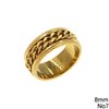 Stainless Steel Anxiety Ring with Chain 8mm