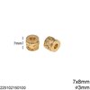 Casting Rondelle Bead Meander 7x8mm with Hole 3mm