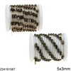 Stainless Steel Link Chain with Shell Tube Bead 5x3mm and Round Bead