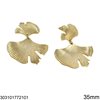 Stainless Steel Stud Earrings with Hanging Tail 35-37mm