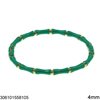 Stainless Steel Bracelet Bones with Enamel 4mm