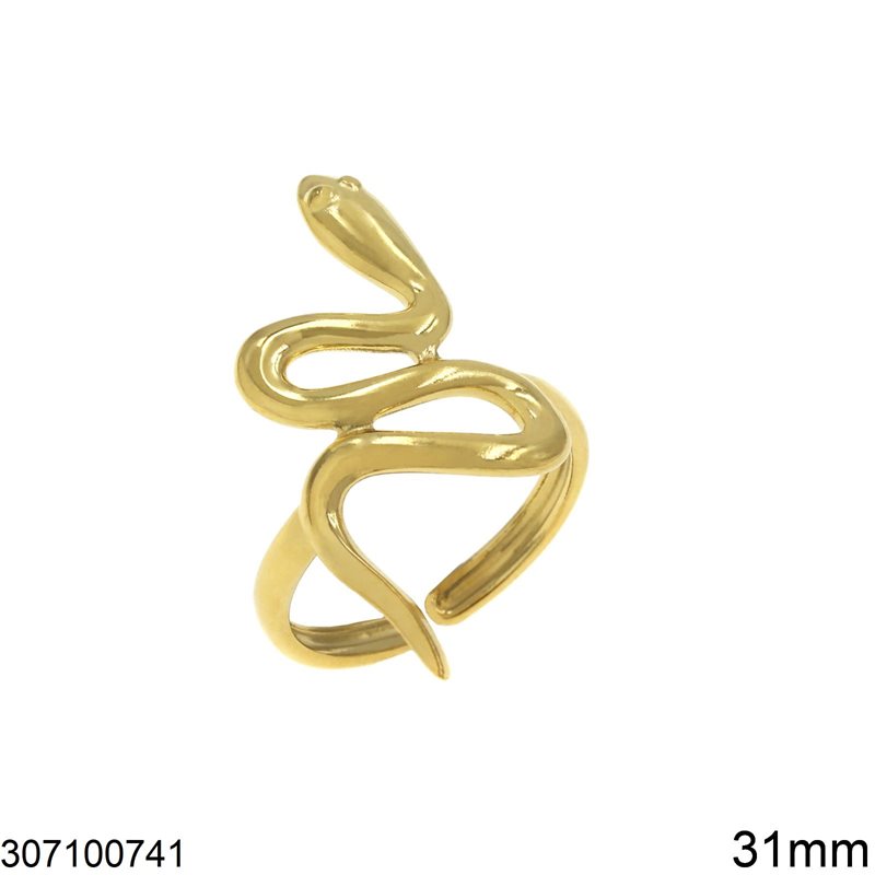 Δαχτυλίδι Ατσάλινο Φίδι 31mm