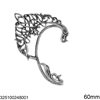 Stainless Steel Ear Clip Lacy 60mm