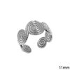 Stainless Steel Celtic Spiral Ring Open 11mm